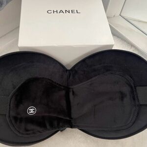 CHANEL‎ Elegant Black travel Eye Mask & Pillow GWP